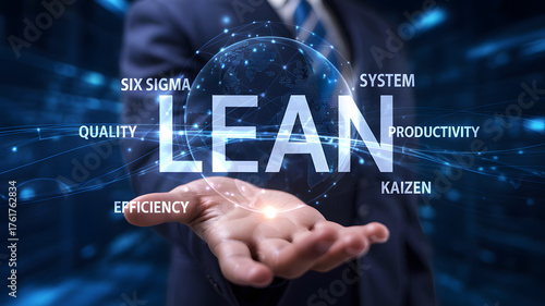 Professional business concept for lean methodology driving efficiency and quality