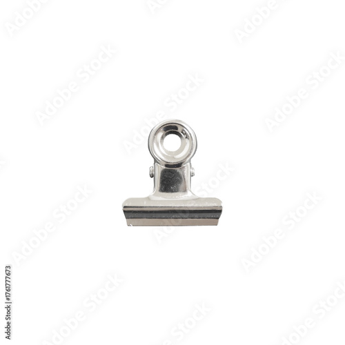 Silver Bulldog Clip Isolated