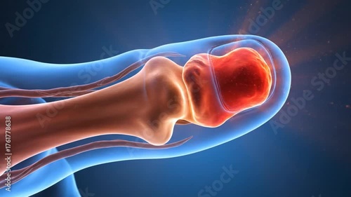 Gout Inflammation A Medical Visualization of Joint Pain and Inflammation.