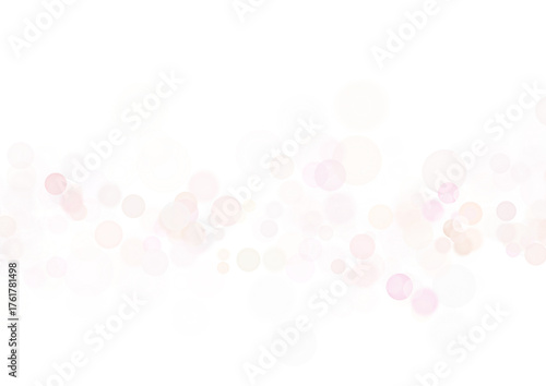 キラキラした光　玉ボケ　淡いピンクと白のシャボンボケ透過背景
Sparkling light, ball bokeh, pale pink and white soapy bokeh transparent background