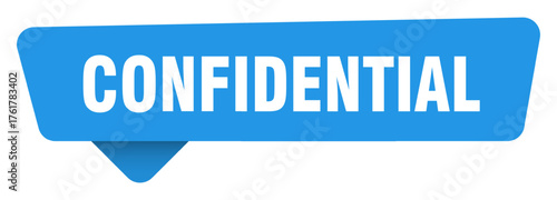 confidential sticker. confidential blue sign isolated on transpatent background