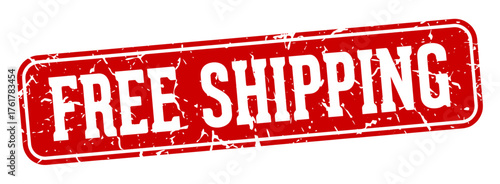 free shipping rectangular sign. free shipping stamp