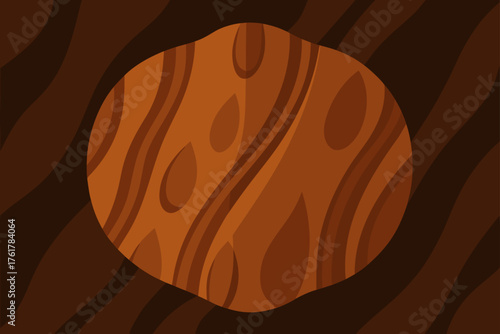 Polished Dark Walnut Wall Texture Illustration