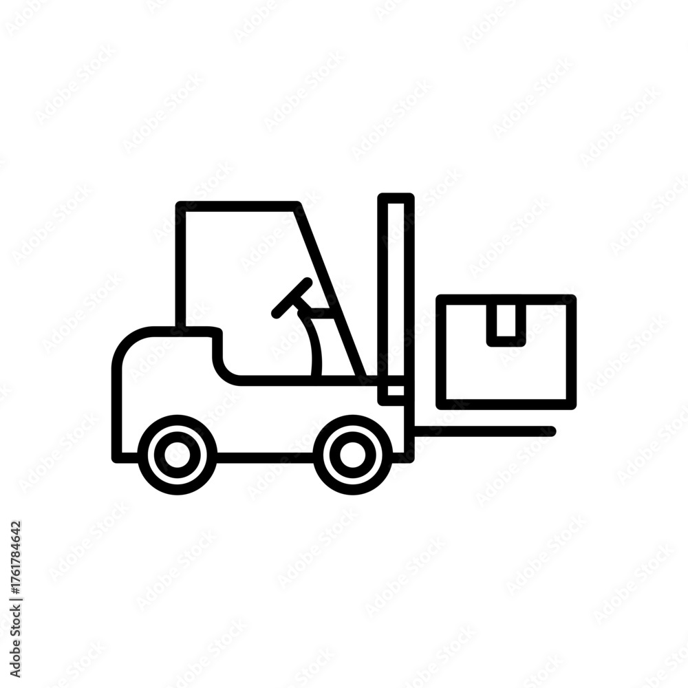 Fototapeta premium forklift truck icon vector