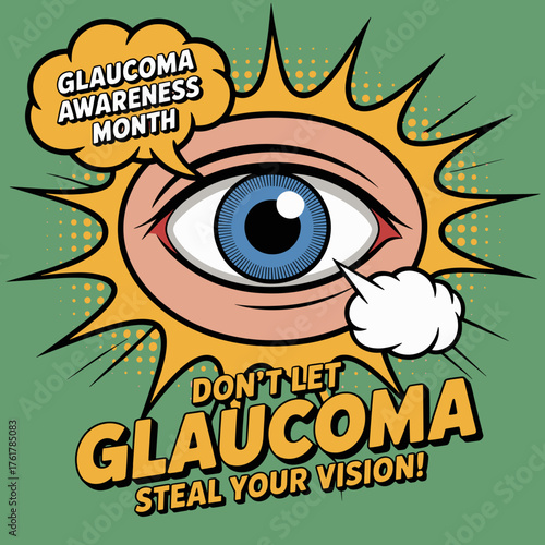 Pop Art Poster for Glaucoma Awareness Month