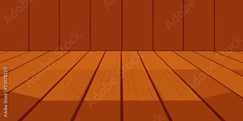 Rustic Teak Flooring Background Illustration