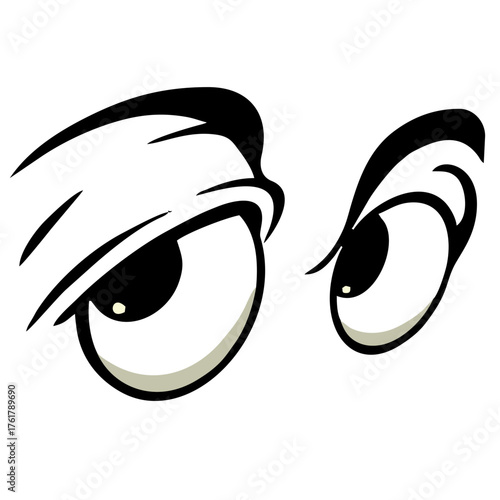 vector illustration of shy eye