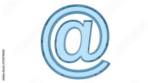 Wallpaper Mural Striking 3D digital at symbol shines with modern sophistication, perfect for communication and technology concepts. Torontodigital.ca