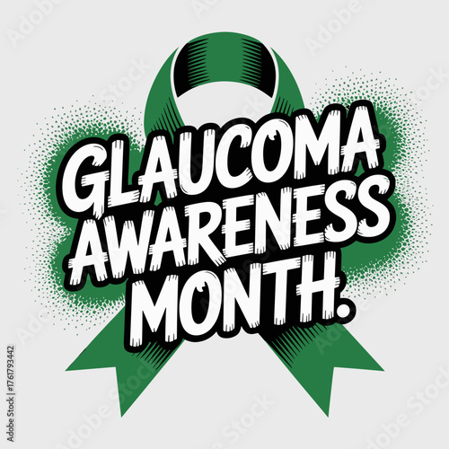 Graffiti Style Glaucoma Awareness Ribbon Poster