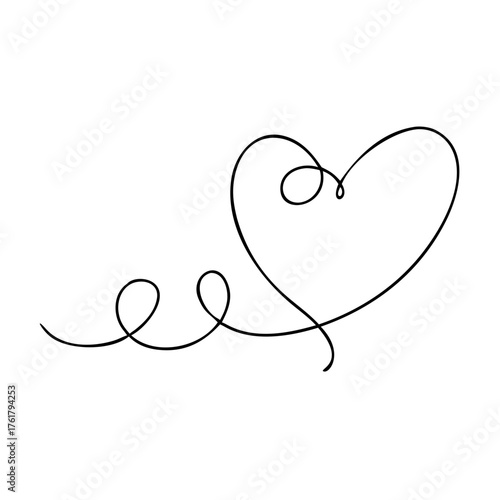 Two lovers heart. Handmade vector calligraphy. Decor for greeting card, mug, photo overlays, t-shirt print, flyer, poster design