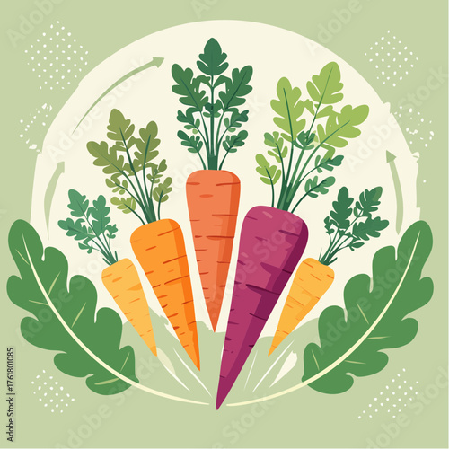 Illustration vectorielle naturelle et bio