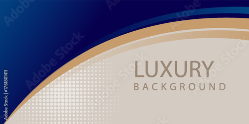 Abstract elegant blue luxury background with gold line. Modern futuristic background . Can be design for landing page, book covers, brochures, flyers, magazines, any brandings, banners, headers, prese