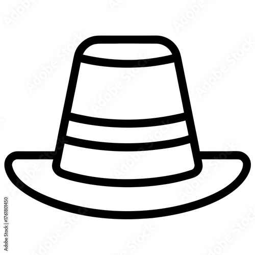 Pilgrim Hat Icon With Band thanksgiving colonial