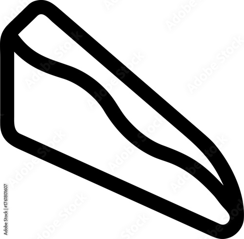 Slice of cake icon with wavy filling dessert food