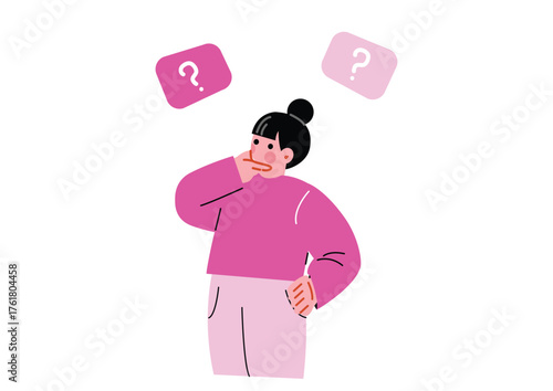 考え事をする女性