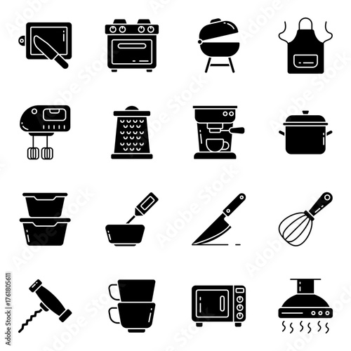 Set of Food Solid Icons