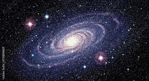 Stunning Spiral Galaxy Formation Radiating Light Across the Vast Cosmos