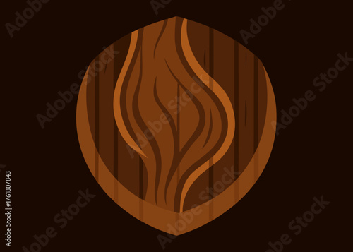 Aged Dark Timber Texture Illustration