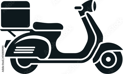 Scooter Delivery Moped Transport Service Vehicle Urban City Ride Fast Transit