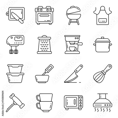 Set of Food Linear Icons