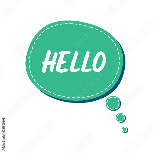 Doodle chat cloud. Dialogue chat bubbles with small talk phrases