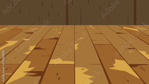 Weathered Birch Wood Floor Illustration
