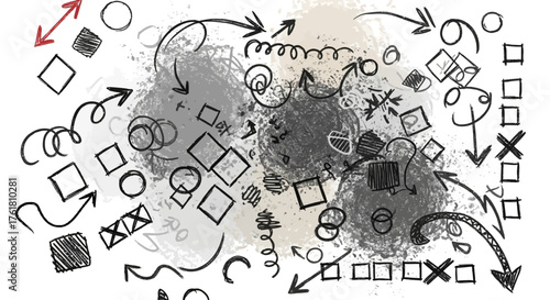 Hand-Drawn Doodle Vector Pack: Arrows, Shapes, Lines and Textures on White Background