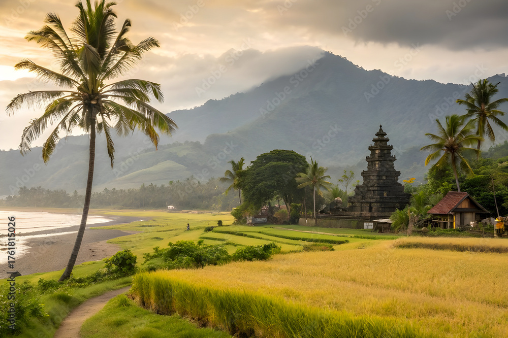 Obraz premium rice terraces in bali