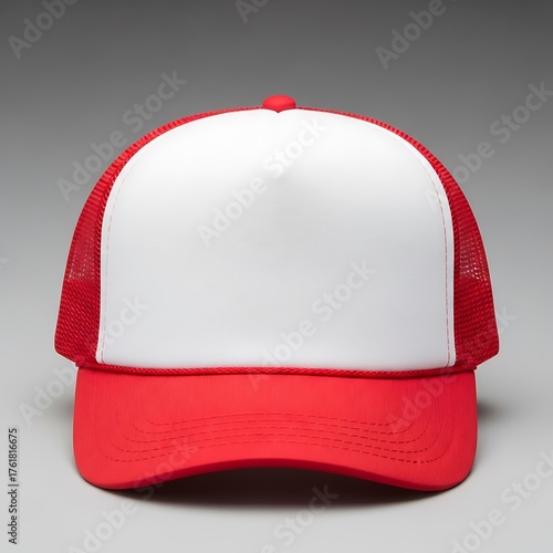Red and White Trucker Baseball Cap.