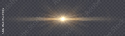 Vivid light effect with rays and glare for design and illustration.	
