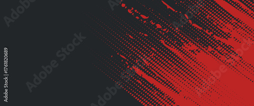 Background, contrast red and black color abstract template for business design. Technology style. You can use it for advertising, sports posters, templates, business presentations. Vector illustration
