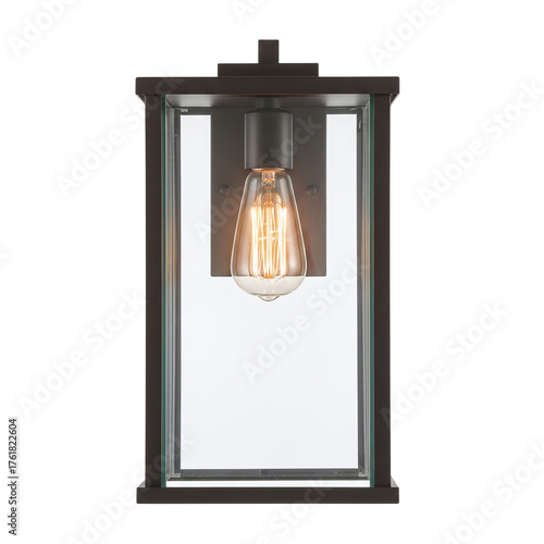 Cuadro en lienzo Modern outdoor wall light with edison bulb