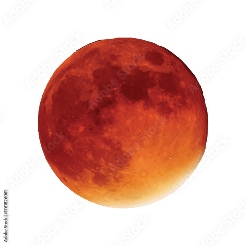 Stunning celestial spectacle of a total lunar eclipse, presenting the mesmerising reddish 'blood moon' phenomenon, an enchanting astronomical event glowing brightly in the night sky