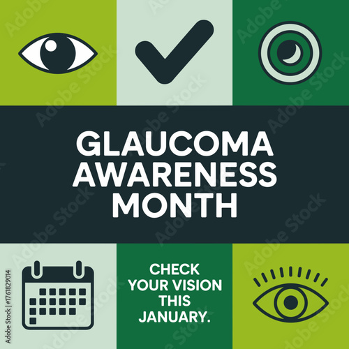 Modern Color Block Poster for Glaucoma Awareness Month