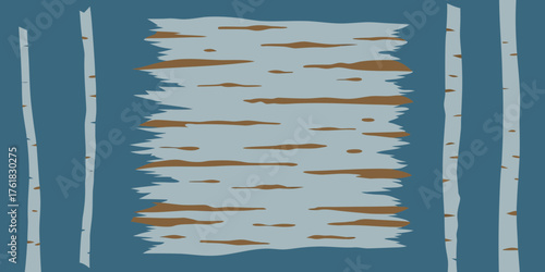 Weathered Birch Surface Pattern Illustration