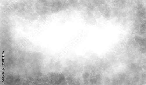 Dark Smoke or Fog Frame Background with Center Copy Space