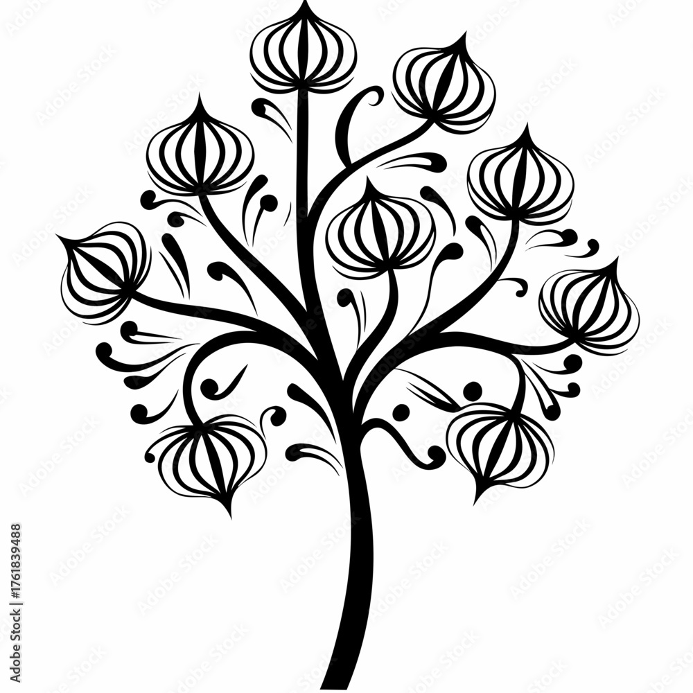 Obraz premium Collard tree on white background.05