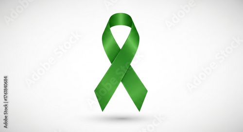 Green ribbon is a symbol of awareness for mental health, organ donation, and environmental protection