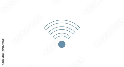 Illustration of a wifi symbol wireless internet connection signal indicator for device connectivity