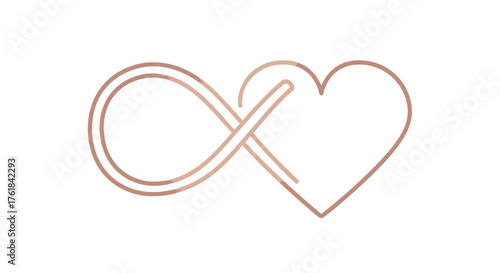 Infinity Heart Symbol: Eternal Love and Connection Design.