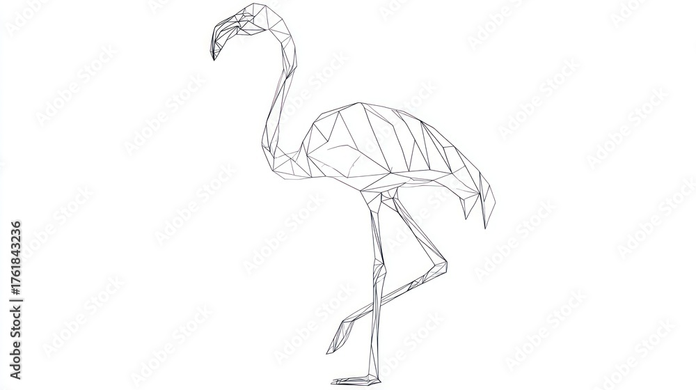 Obraz premium Flamingo geometric design