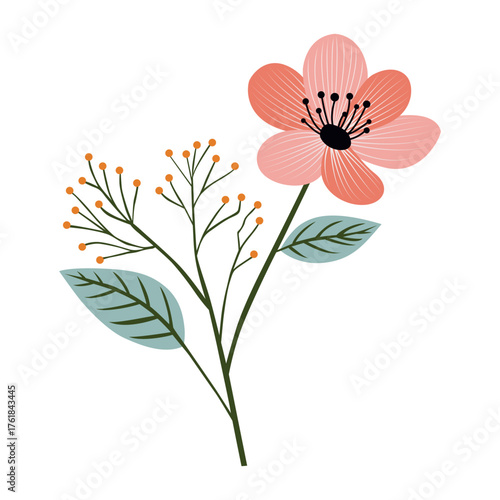 Flower illustration for printing