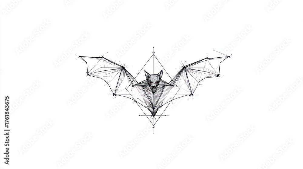 Fototapeta premium Geometric bat design