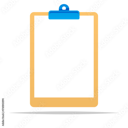 Blank clipboard vector isolated illustration