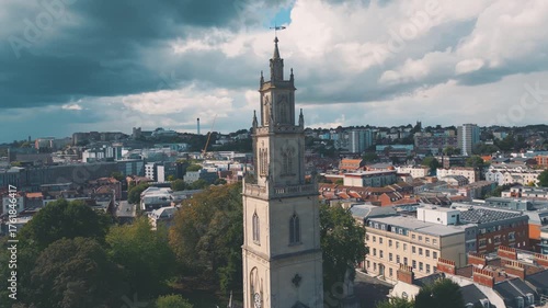 Aerial view of St Pauls in Bristol, UK