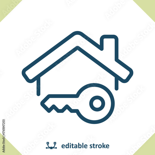 House Icon. Key, Lock, Unlock, Security, Home