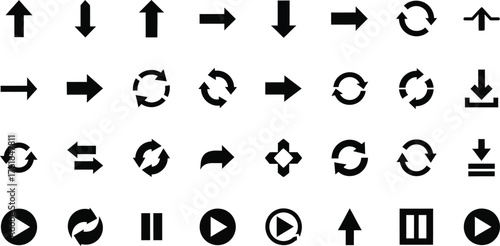 navigation arrow collection designed for user interface flow and presentation visuals with a modern appearance