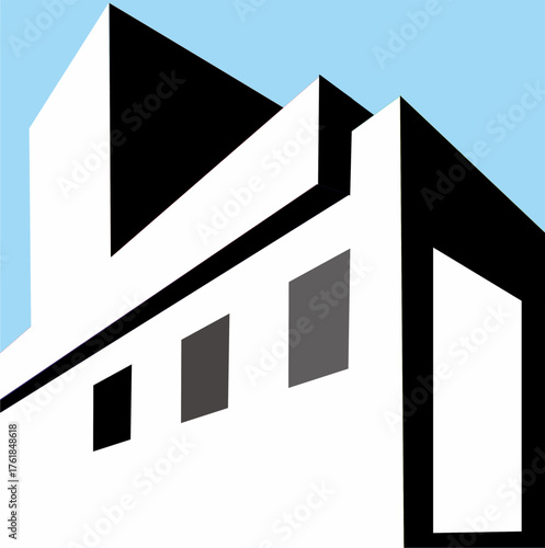 Minimalist flat vector illustration of two birds sitting on a branch with their heads forming a heart shape against a bright yellow sun background, symbolizing love and togetherness