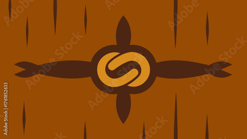 Aged Wood Surface With Knots Illustration