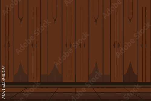 dark oak wooden wall backdrop design